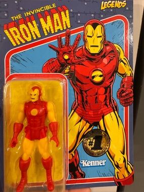 💥 Marvel Legends Retro Iron Man 3.75" Kenner Action Figure Hasbro NIB 🔴🟡